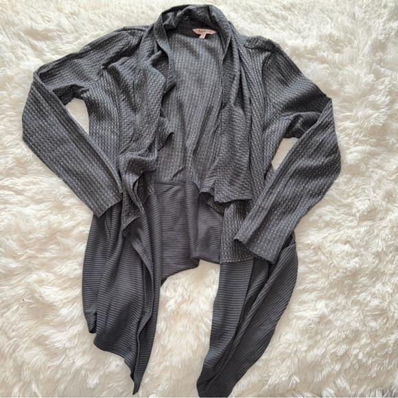 Vintage Juicy Couture Dark Gray Open Front Cardigan Size Medium Y2K - Picture 1 of 5